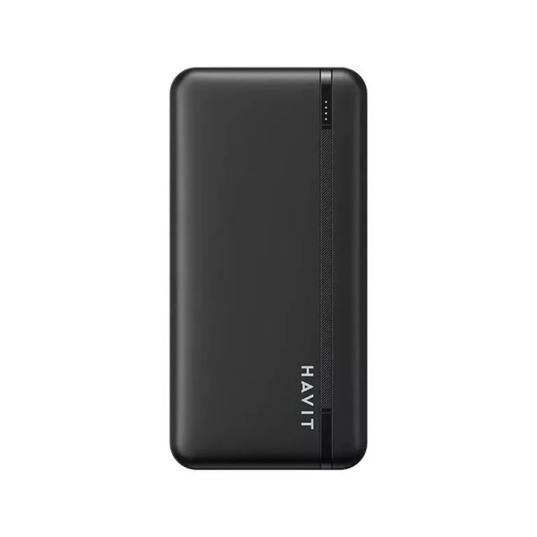 Havit PB92 20000mAh must LiPo akupank, 2x USB-A, USB-C, Micro-USB, LED-indikaator, 137x70x27mm