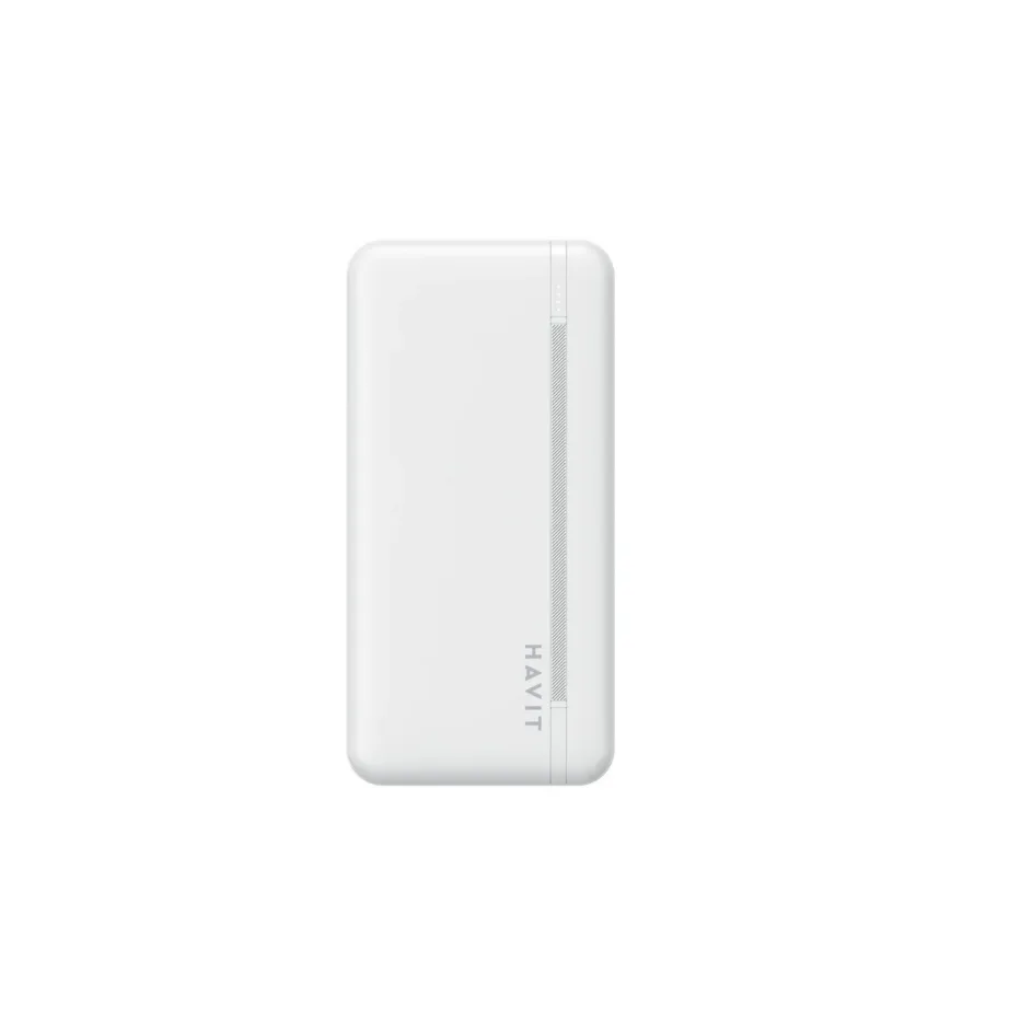 Havit PB92 20000mAh valge LiPo akupank, 2x USB-A, USB-C, LED-indikaator – 3
