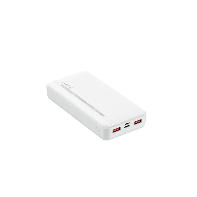 Havit PB92 20000mAh valge LiPo akupank, 2x USB-A, USB-C, LED-indikaator