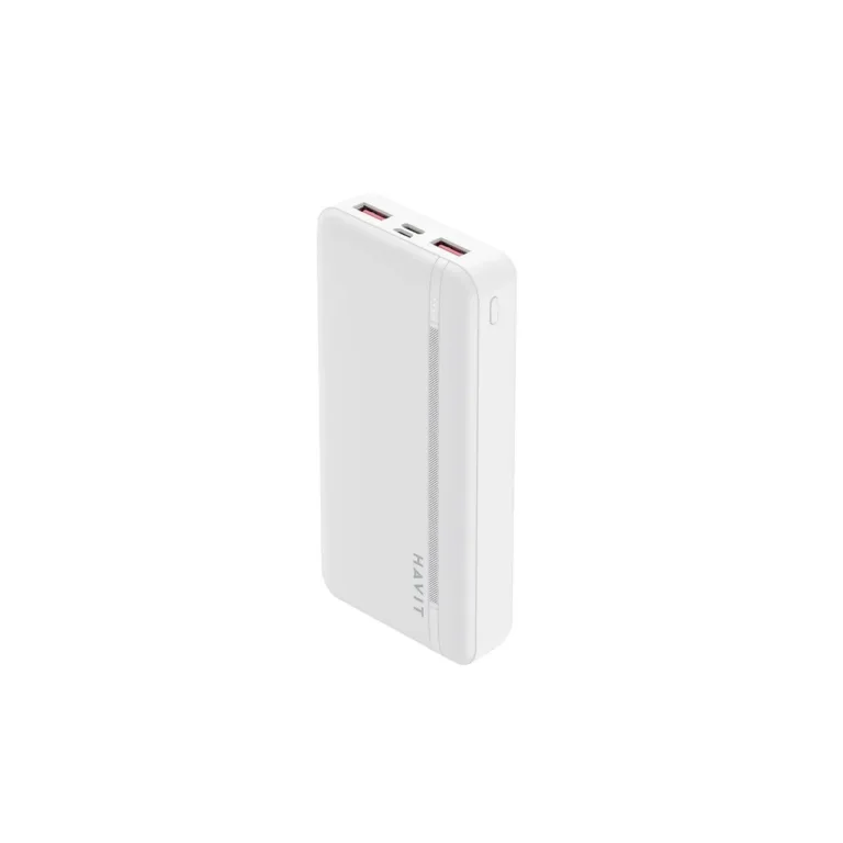 Havit PB92 20000mAh valge LiPo akupank, 2x USB-A, USB-C, LED-indikaator