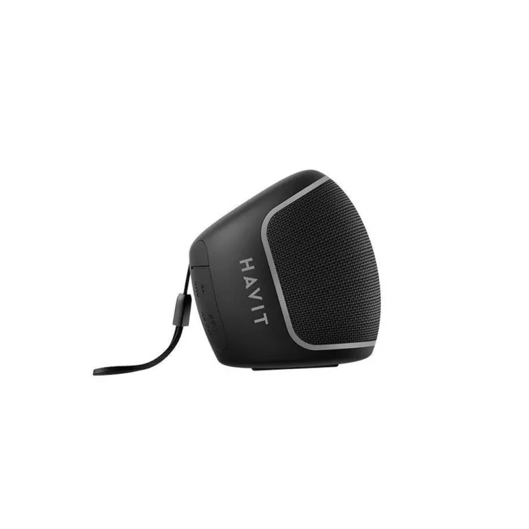 Havit SK800BT 4W must Bluetooth 5.3 kaasaskantav kõlar, 900 mAh aku, AUX/USB/MicroSD tugi, TWS, 96 × 64 × 68 mm