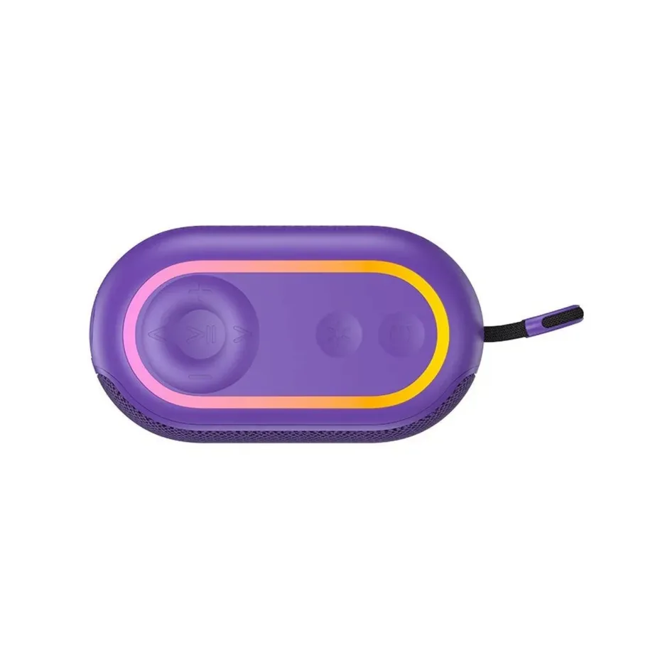 Havit SK809BT lilla IPX5 veekindel Bluetooth 5.3 kaasaskantav kõlar, 6W TWS, 1200 mAh aku, RGB taustvalgustus