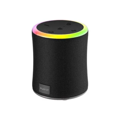 Havit SK832BT must IPX6 veekindel 10W kaasaskantav Bluetooth-kõlar RGB taustvalgustusega, 1800 mAh aku, 102x102x126 mm