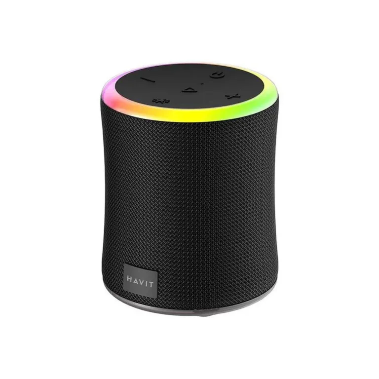 Havit SK832BT must IPX6 veekindel 10W kaasaskantav Bluetooth-kõlar RGB taustvalgustusega, 1800 mAh aku, 102x102x126 mm
