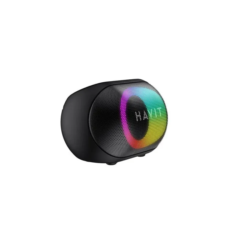 Havit SK885BT 8W must Bluetooth 5.3 kaasaskantav kõlar 1800 mAh akuga, FM-raadio ja TWS-iga, 118x81x84,5 mm