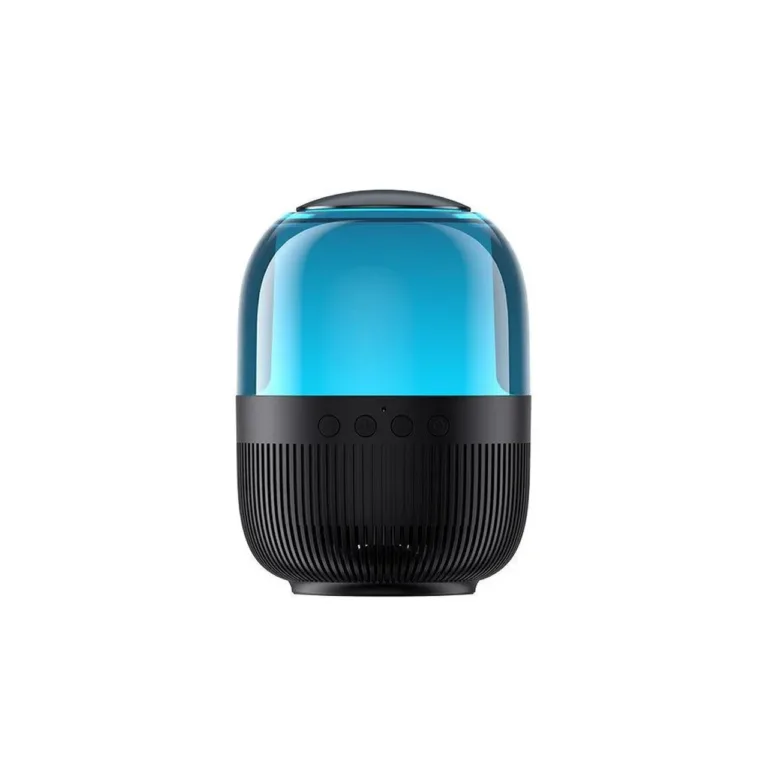 Havit SK889BT 7W Bluetooth 5.3 kaasaskantav must stereo kõlar RGB taustvalgustusega, 1500 mAh aku, TWS, 100x100x138 mm