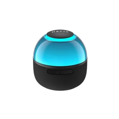Havit SK900BT must 3W Bluetooth 5.3 kaasaskantav kõlar RGB-taustvalgustuse ja TWS-toega, 1200 mAh aku, 125x125x121 mm