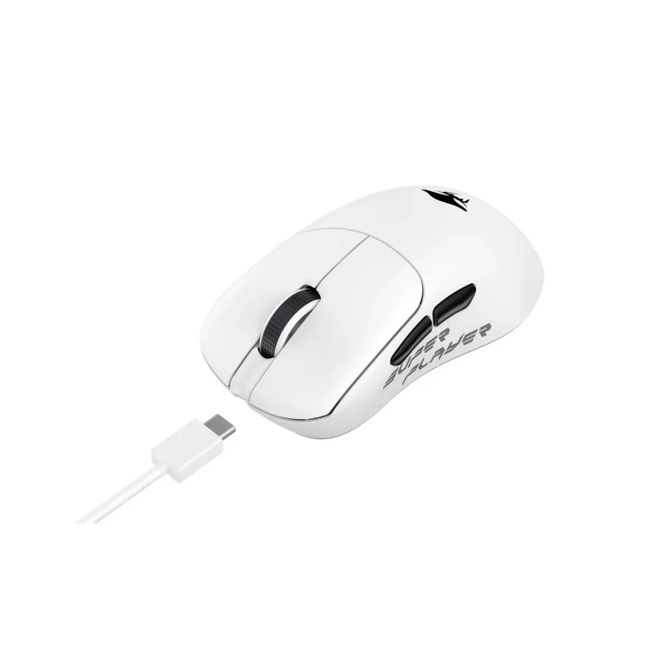 Havit StarBlaze-1wb 26000 DPI must-valge 63 g juhtmega/juhtmevaba mängurihiir ABS-ist 6 nupuga – 7