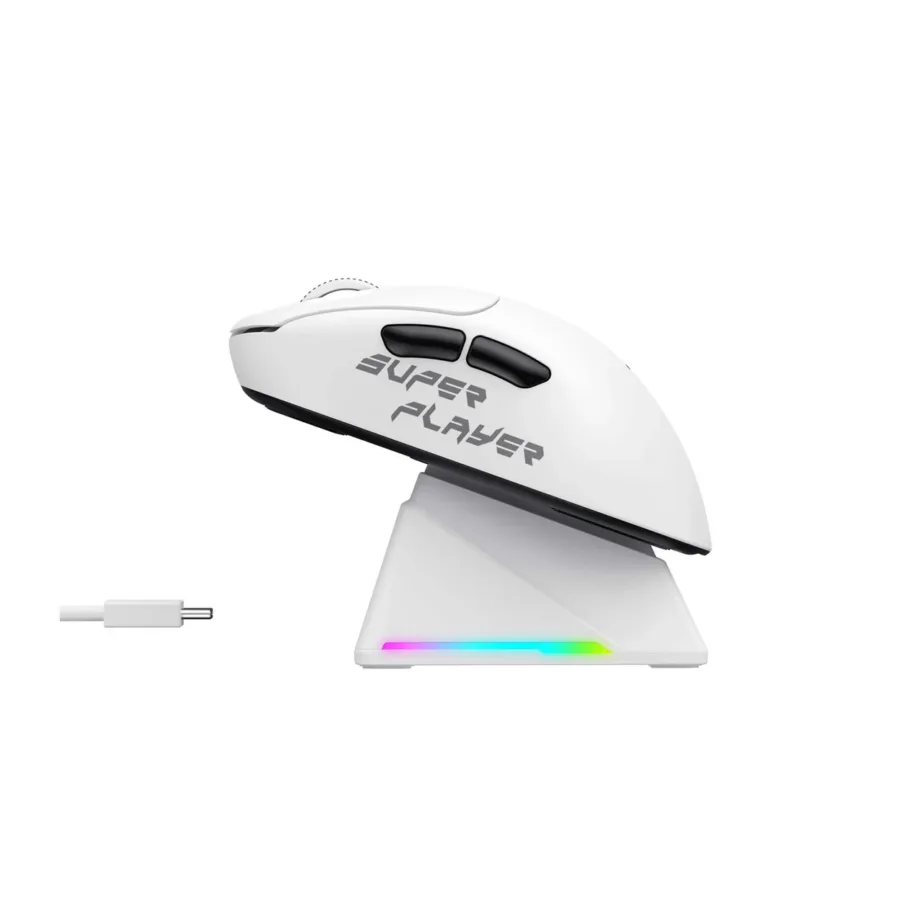 Havit StarBlaze-1wb 26000 DPI must-valge 63 g juhtmega/juhtmevaba mängurihiir ABS-ist 6 nupuga – 8