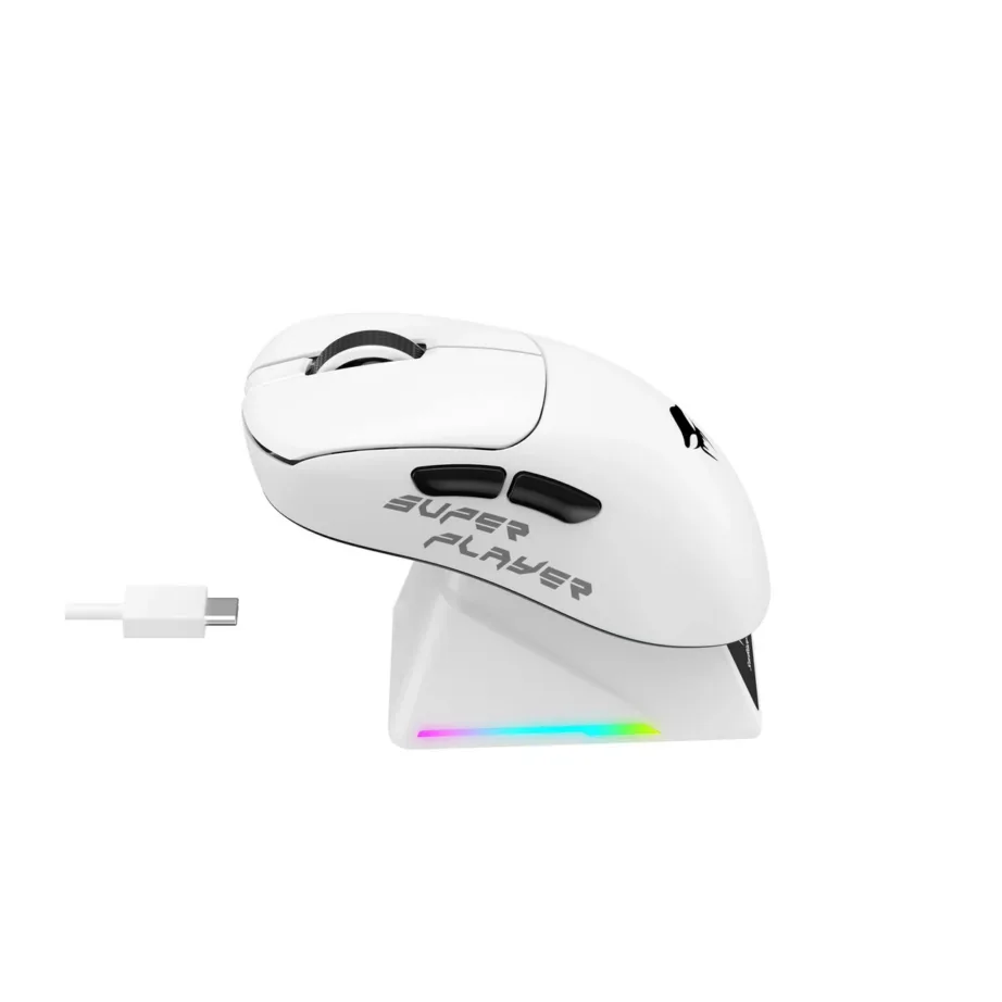 Havit StarBlaze-1wb 26000 DPI must-valge 63 g juhtmega/juhtmevaba mängurihiir ABS-ist 6 nupuga – 9