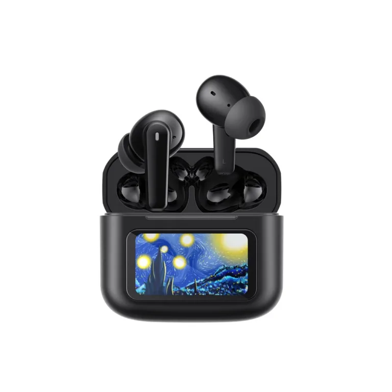 Havit TW956 mustad TWS Bluetooth 5.4 in-ear juhtmevabad kõrvaklapid, 7 h taasesitusajaga, laadimiskarbiga ja mikrofoniga