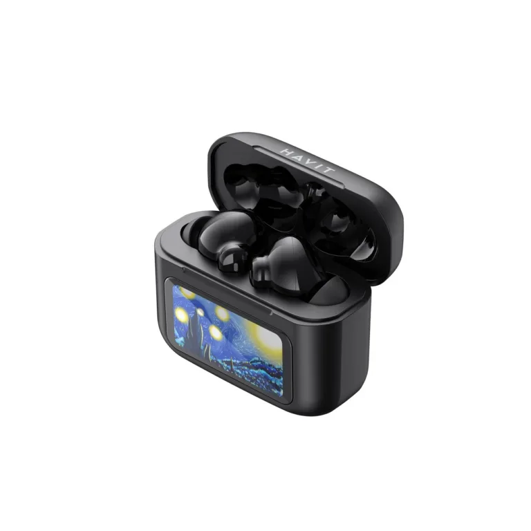 Havit TW956 mustad TWS Bluetooth 5.4 in-ear juhtmevabad kõrvaklapid, 7 h taasesitusajaga, laadimiskarbiga ja mikrofoniga