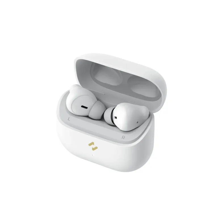 Havit TW982 valged TWS juhtmevabad in-ear kõrvaklapid Bluetooth 5.4, 13 mm draiverid, 7,5 h kuulamisaega, mikrofoniga, laadimiskarbi ja puutejuhtimisega