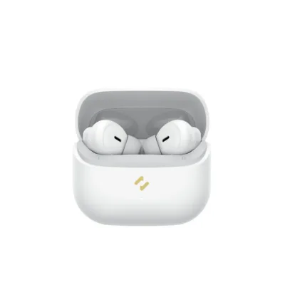 Havit TW982 valged TWS juhtmevabad in-ear kõrvaklapid Bluetooth 5.4, 13 mm draiverid, 7,5 h kuulamisaega, mikrofoniga, laadimiskarbi ja puutejuhtimisega
