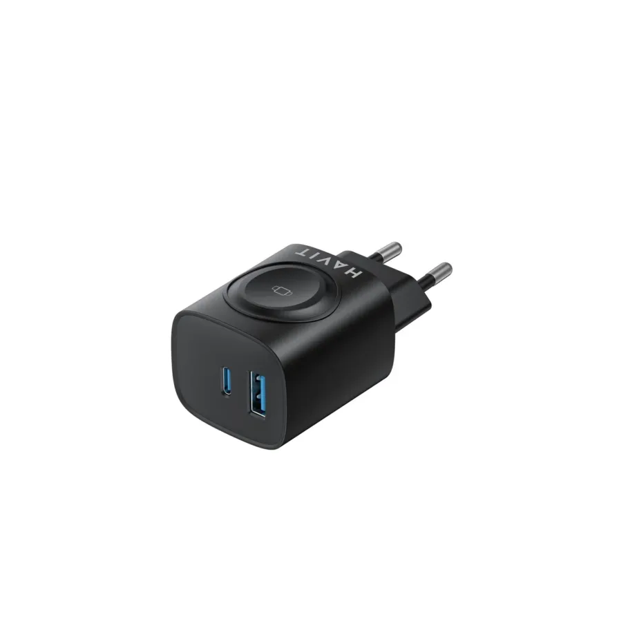 Havit UC132 EU 22W GaN must laadija, 4x USB-C, 2x USB-A, ülepinge- ja ülekuumenemiskaitse, vooluvõrgutoitega – 3