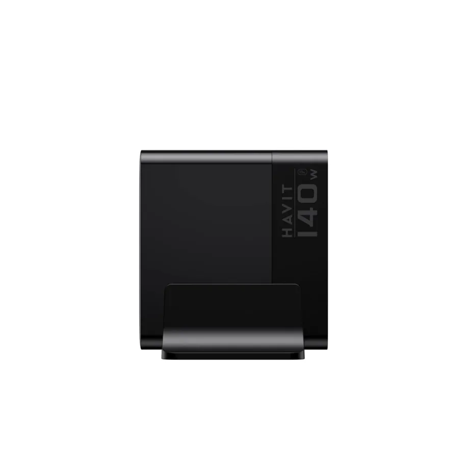 Havit UCLE004 EU 140W must GaN 5-pordiga reisilaadija, kiirlaadimise ja ülepinge kaitsega – 7