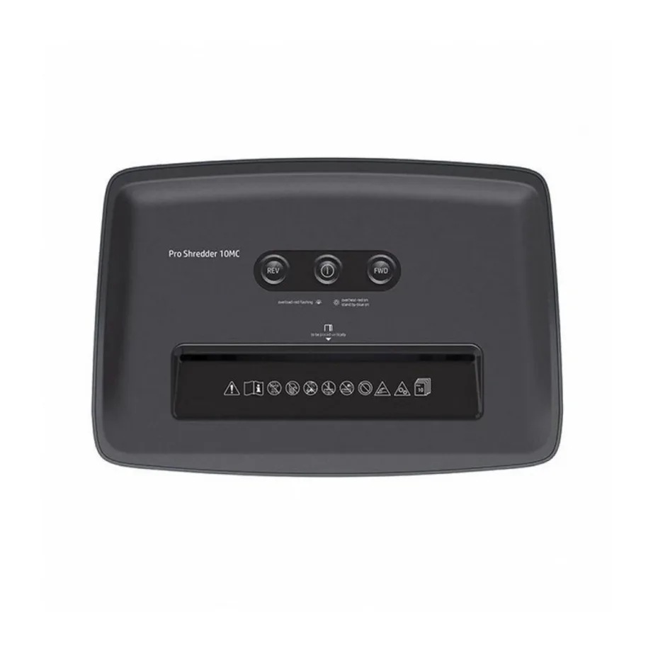 Hewlett-Packard 581835 Pro Shredder 10MC 20L mikro-lõikur P-5, 10 lehte, hävitab paberi ja kaardid, tumehall – 4