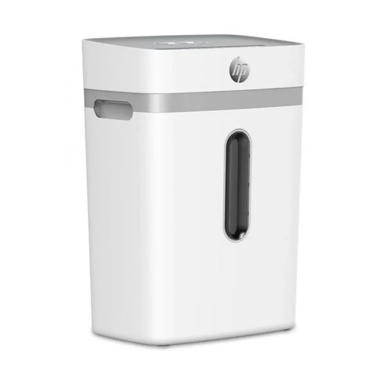 Hewlett-Packard HP ONESHRED 12CC 23L 12-leheline mikrolõikega paberihunt, P-4 turbe, 4x35 mm, käsitsitoitega, kirjaklambrite ja krediitkaartide hävitusvõimalusega, helehall