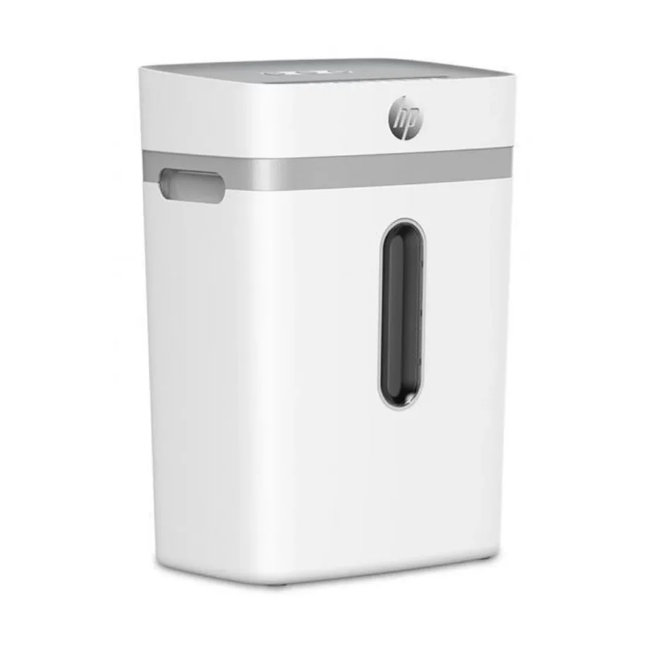 Hewlett-Packard HP ONESHRED 12CC 23L 12-leheline mikrolõikega paberihunt, P-4 turbe, 4×35 mm, käsitsitoitega, kirjaklambrite ja krediitkaartide hävitusvõimalusega, helehall – 4