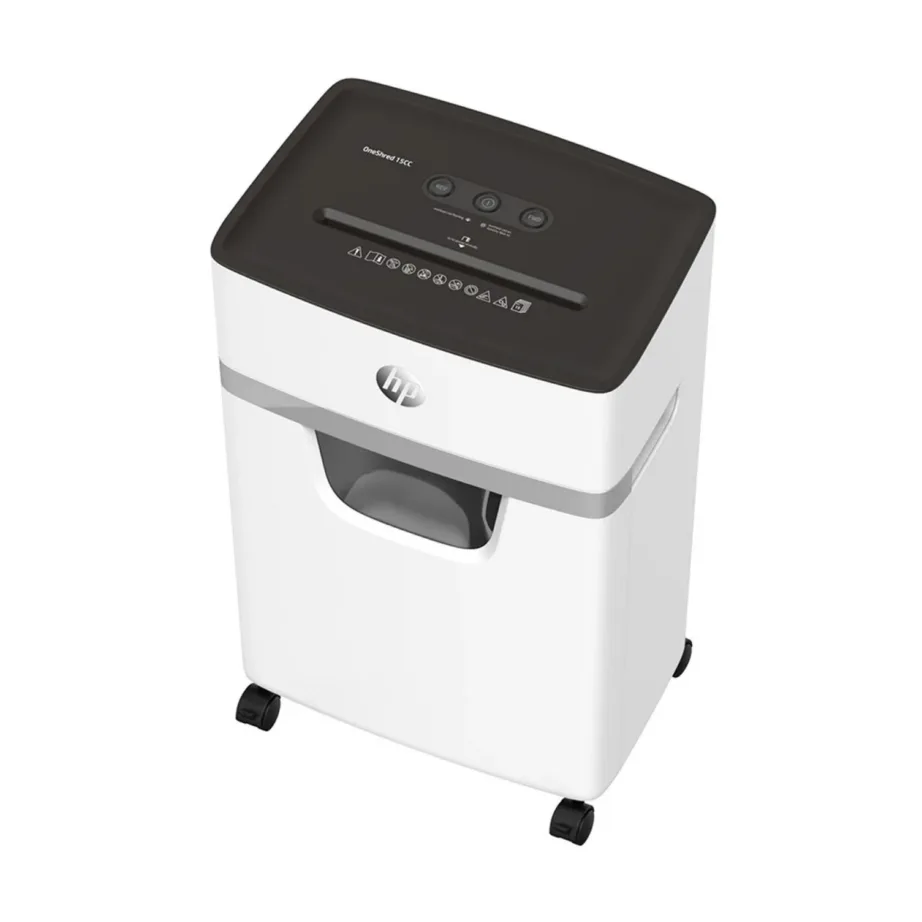 Hewlett-Packard HP OneShred 15CC 20L micro-cut paberipurustaja 15 lehele, 4×35 mm, valgushall, rullikutega - 4