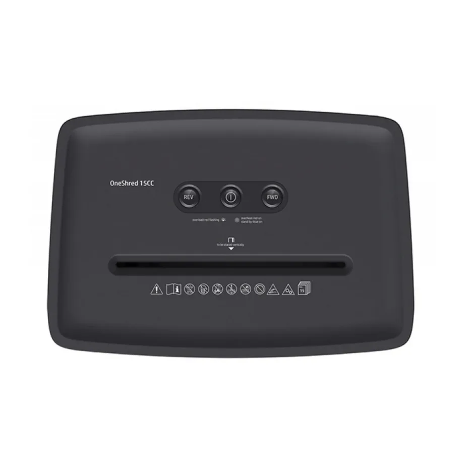 Hewlett-Packard HP OneShred 15CC 20L micro-cut paberipurustaja 15 lehele, 4×35 mm, valgushall, rullikutega - 9