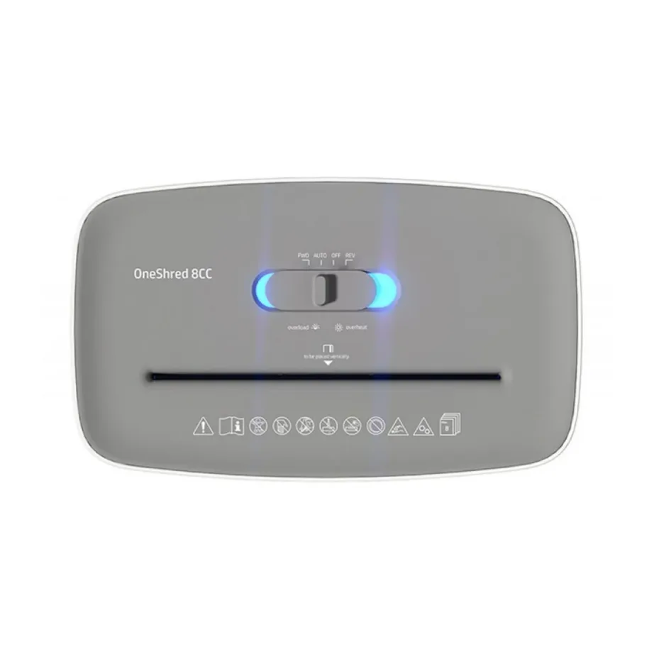 Hewlett-Packard HP ONESHRED 8CC 15L helehall mikrolõikega paberihunt, 8 lehte, P-4 turbetase, 5×18 mm lõige, 416x320x190 mm – 5