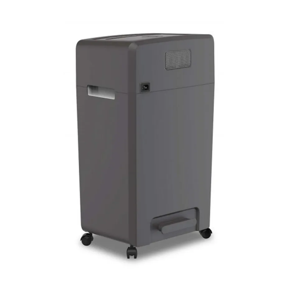 Hewlett-Packard OneShred 24CC 30L P-4 mikro-lõikuriga paberi- ja kaardipurustaja, 24 lehte, rullikutega, helehall – 4