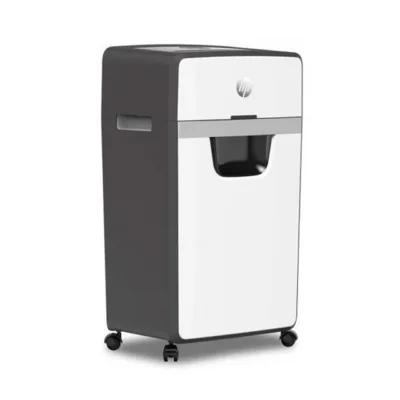 Hewlett-Packard OneShred 24CC 30L P-4 mikro-lõikuriga paberi- ja kaardipurustaja, 24 lehte, rullikutega, helehall