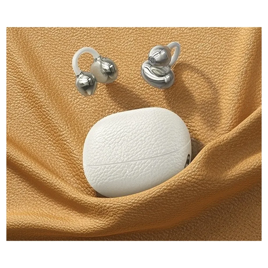 Hoco EA5 DUKE III valged juhtmevabad avatud disainiga Bluetooth 5.4 kõrvaklapid laadimiskarbi ja mikrofoniga, 6 h kõneaeg, Apple Siri tugi – 4