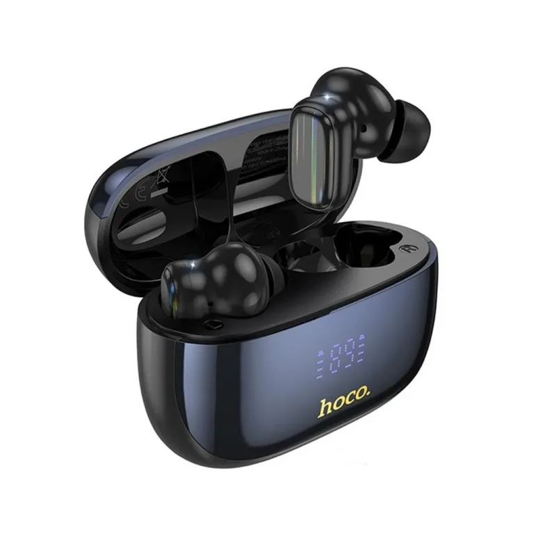 Hoco EQ20 mustad Bluetooth 5.4 juhtmevabad in-ear kõrvaklapid ANC, 7h kõneaeg, laadimiskarbiga
