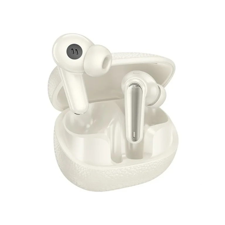 Hoco EQ23 Plus II valged in-ear juhtmevabad Bluetooth 5.4 mürasummutusega kõrvaklapid 6h/7h kõne- ja muusikaajaga laadimiskarbiga