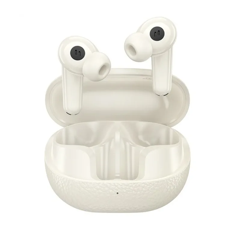 Hoco EQ23 Plus II valged in-ear juhtmevabad Bluetooth 5.4 mürasummutusega kõrvaklapid 6h/7h kõne- ja muusikaajaga laadimiskarbiga