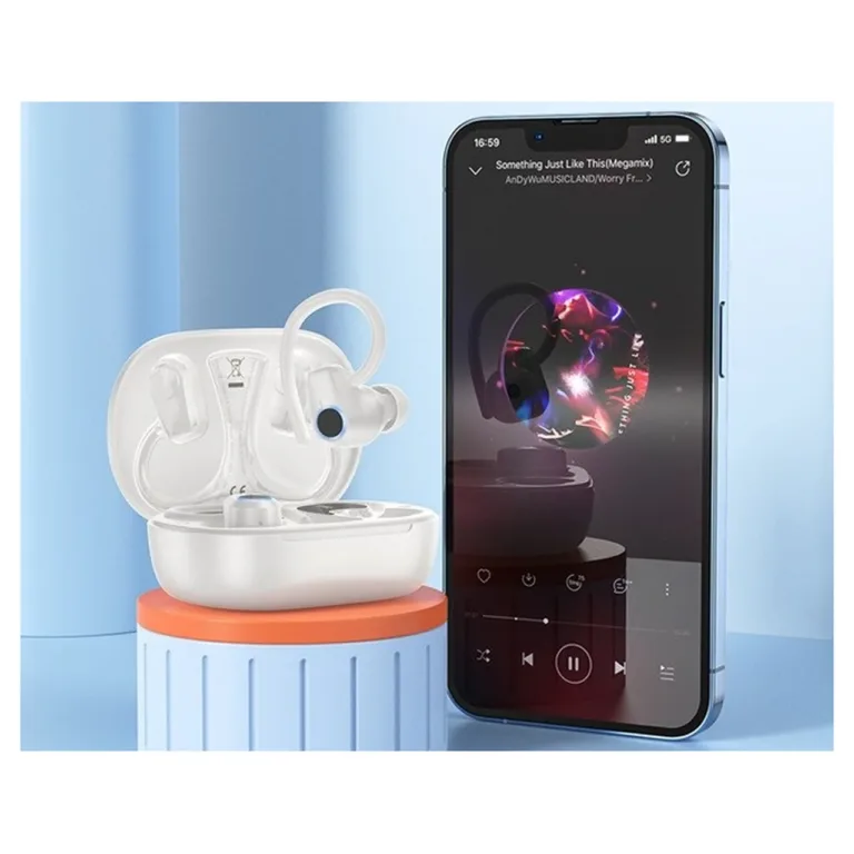 HOCO EQ8 Pure Joy 5.3 Bluetooth valged in-ear juhtmevabad kõrvaklapid laadimiskarbiga, 7 h kõneaeg, mikrofoniga
