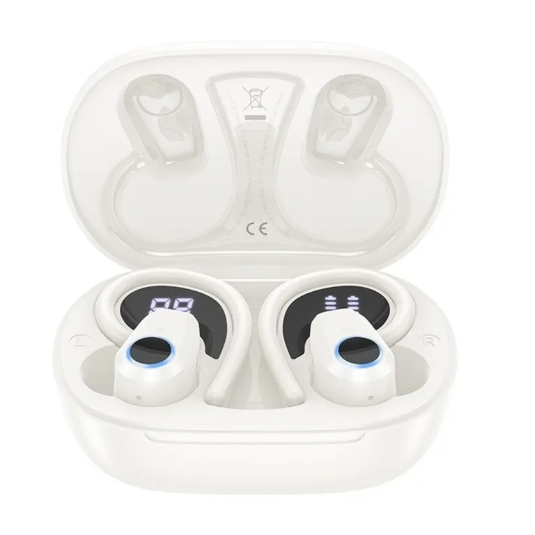 HOCO EQ8 Pure Joy 5.3 Bluetooth valged in-ear juhtmevabad kõrvaklapid laadimiskarbiga, 7 h kõneaeg, mikrofoniga