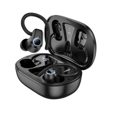 Hoco EQ8 Pure Joy mustad juhtmevabad in-ear Bluetooth 5.3 mikrofoniga kõrvaklapid laadimiskarbiga, kõnedele ja muusika kuulamiseks, ekraaniga, 7 h aku