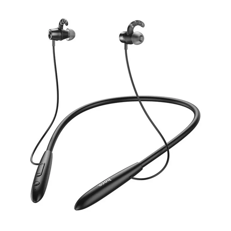 HOCO ES61 mustad Bluetooth 5.1 juhtmevabad in-ear spordikõrvaklapid kaelarihmaga, 20 h aku, muusika- ja kõnede jaoks