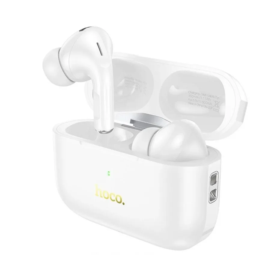 Hoco EW56 Plus valged in-ear juhtmevabad Bluetooth 5.3 aktiivse mürasummutusega kõrvaklapid laadimiskarbiga, kõnedeks ja muusikaks – 3