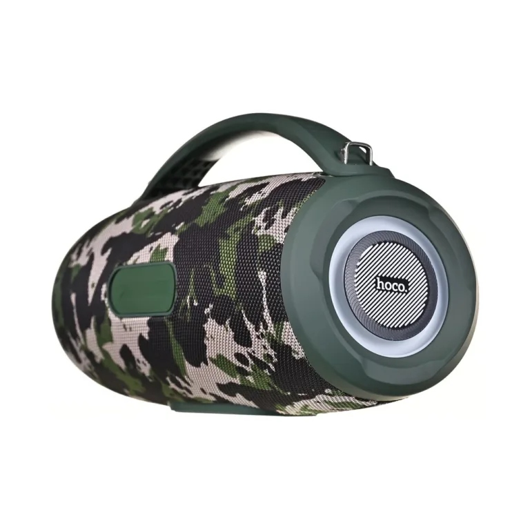 HOCO HA4 40W kaasaskantav roheline moro Bluetooth-kõlar, 4500 mAh aku, FM, USB, TF, AUX, RGB valgus, käepidemega, 351x146x182 mm