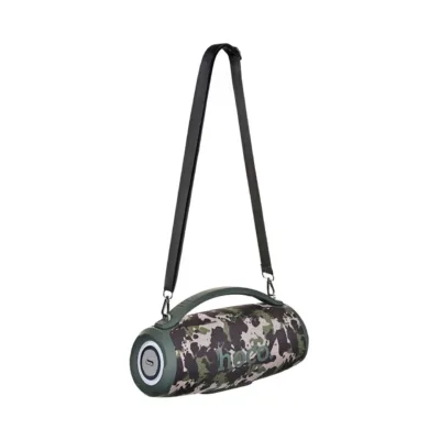 HOCO HA4 40W kaasaskantav roheline moro Bluetooth-kõlar, 4500 mAh aku, FM, USB, TF, AUX, RGB valgus, käepidemega, 351x146x182 mm