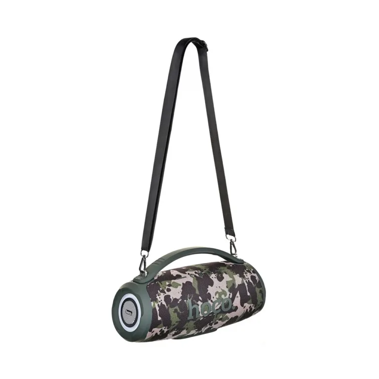 HOCO HA4 40W kaasaskantav roheline moro Bluetooth-kõlar, 4500 mAh aku, FM, USB, TF, AUX, RGB valgus, käepidemega, 351x146x182 mm