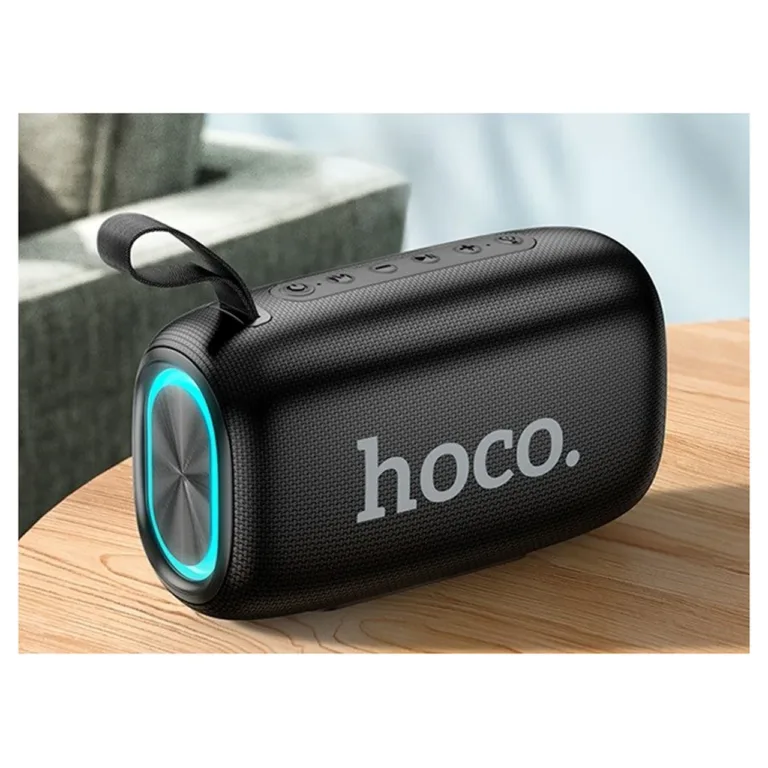HOCO HC25 must juhtmevaba 2x10W kaasaskantav Bluetooth-kõlar FM-raadio, TF-kaardi ja USB-toega, 4000mAh aku, 202x123x86 mm