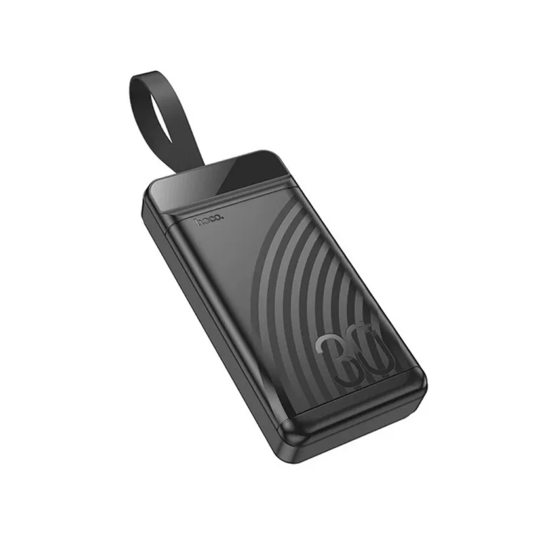HOCO J123B 30000mAh must liitium-polümeer akupank LED-ekraaniga, USB-A/C, öövalgus, 168x83x33 mm