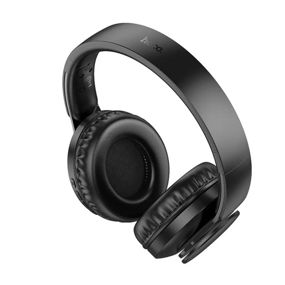 Hoco W45 46h Bluetooth 5.3 mustad on-ear juhtmevabad kõrvaklapid mikrofoniga, AUX ja USB-C – 2