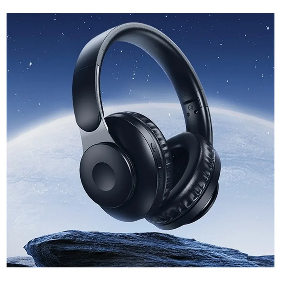 Hoco W45 46h Bluetooth 5.3 mustad on-ear juhtmevabad kõrvaklapid mikrofoniga, AUX ja USB-C – 3