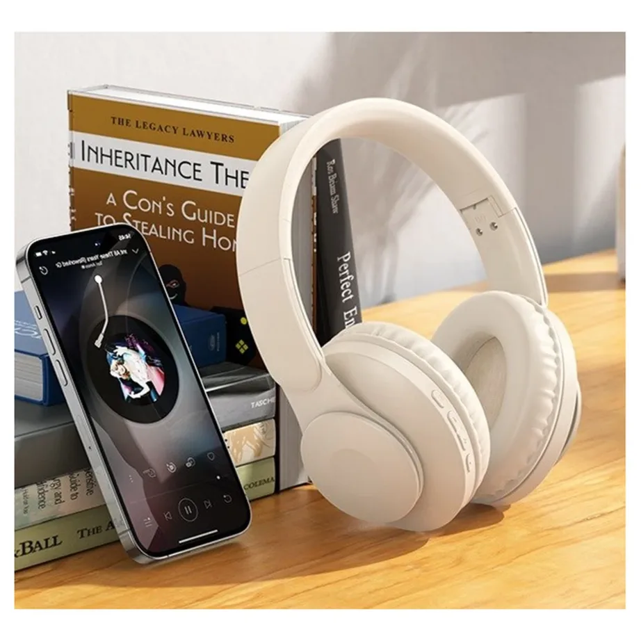 Hoco W45 5.3 Bluetooth 46h akuga valged on-ear juhtmevabad kõrvaklapid mikrofoniga ja AUX-sisendiga – 3