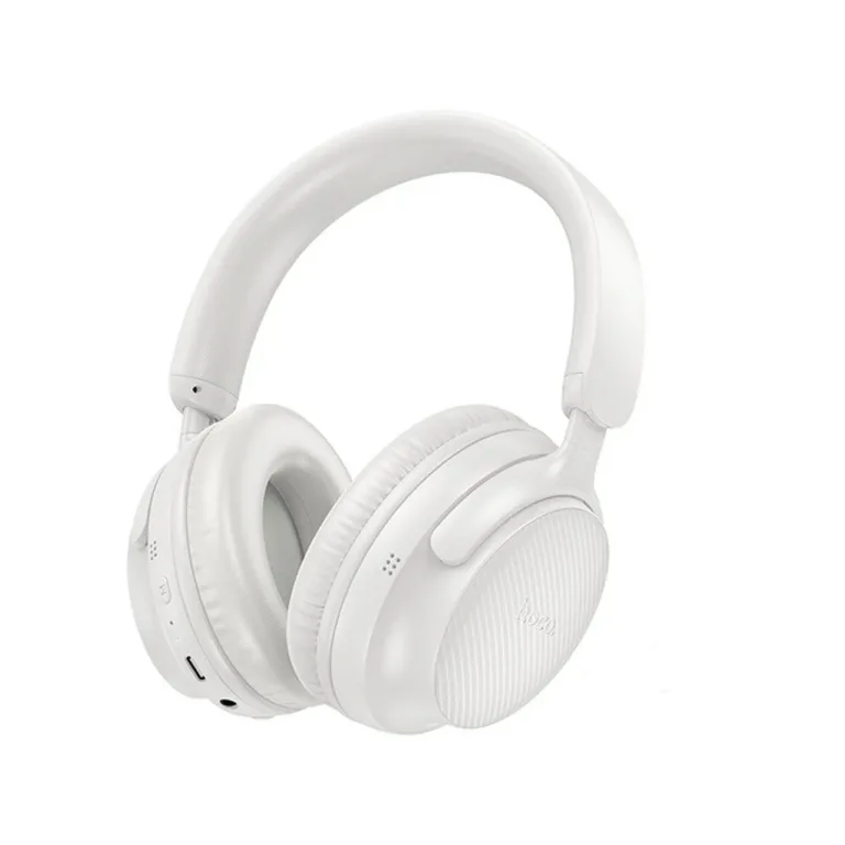 HOCO W53 198x153x81 mm valged juhtmevabad Bluetooth 5.4 on-ear kõrvaklapid, 46 h aku, USB-C, AUX