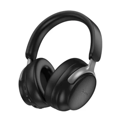Hoco W53 Plus must juhtmevaba on-ear Bluetooth 5.4 kõrvaklappide komplekt ANC, 90 h aku, AUX, USB-C