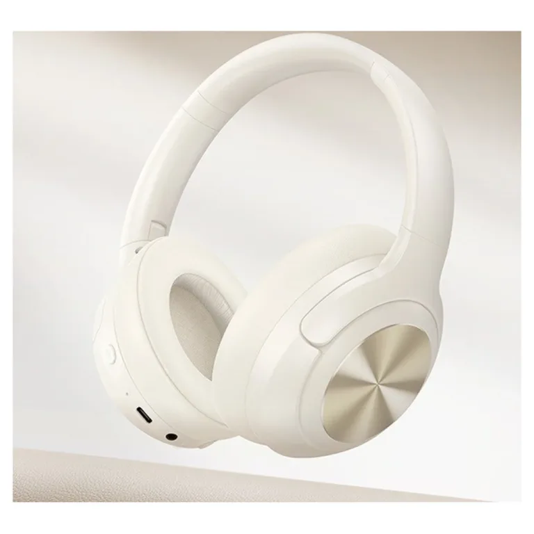HOCO W54 30 h ANC Bluetooth 5.4 juhtmevabad on-ear kõrvaklapid mikrofoniga, Milk