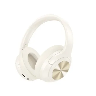 HOCO W54 30 h ANC Bluetooth 5.4 juhtmevabad on-ear kõrvaklapid mikrofoniga, Milk
