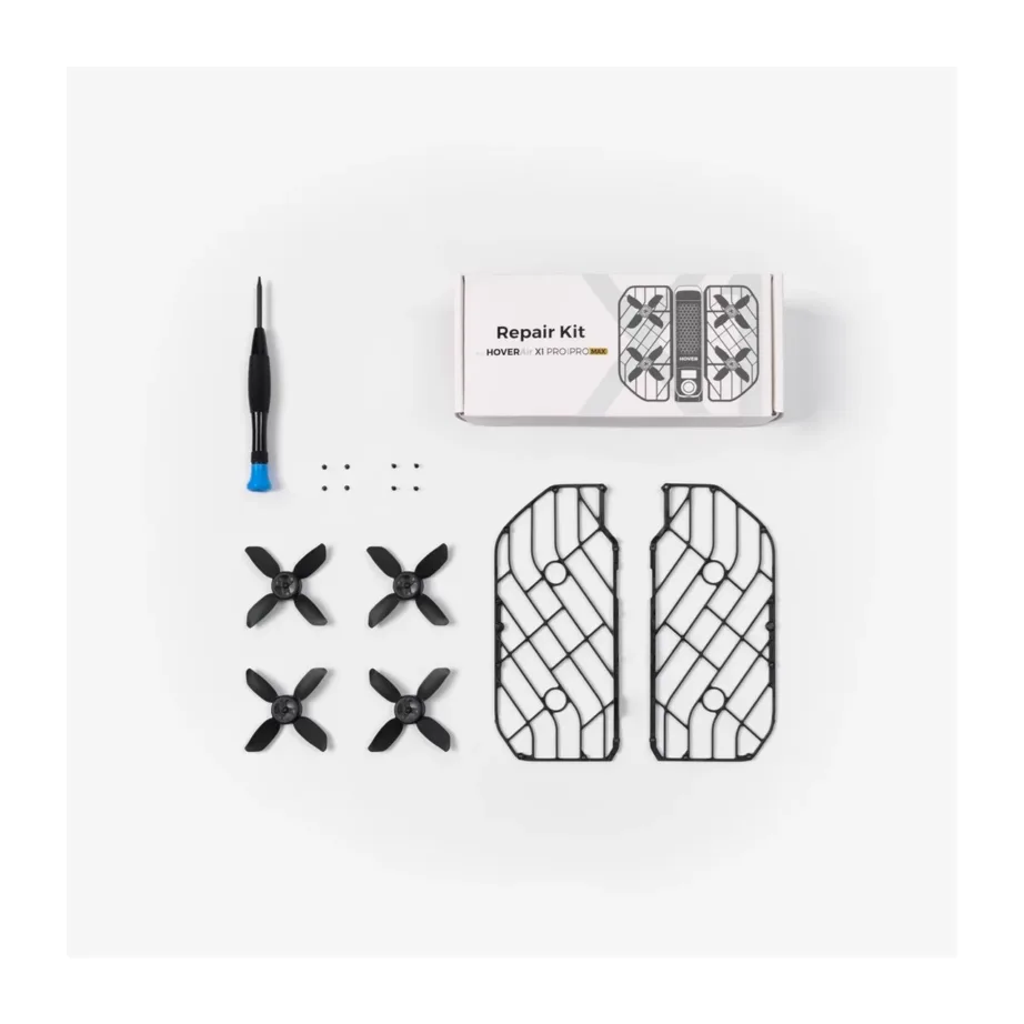HOVERAir SP86H020 must technopolümeerist remondikomplekt (4 propellerit, 2 kaitseraami) X1 Pro ja ProMax droonile – 4